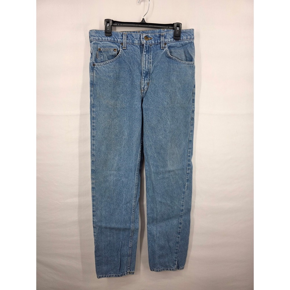 Carhartt B18STW Relaxed Fit Straight Leg Jeans Light Wash Blue 34x34 Mens